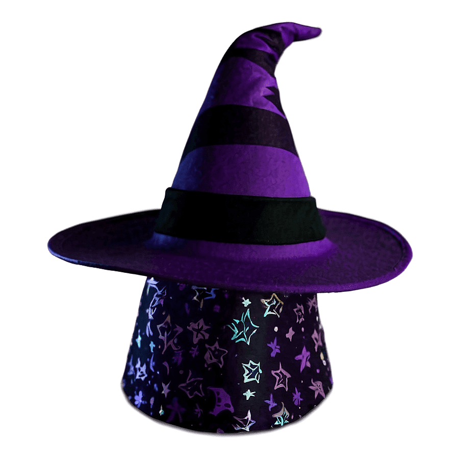 Purple Witches Hat PNG 4