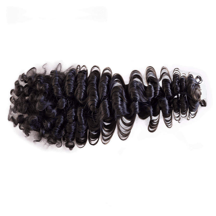 Natural Black Hair Texture PNG skq1