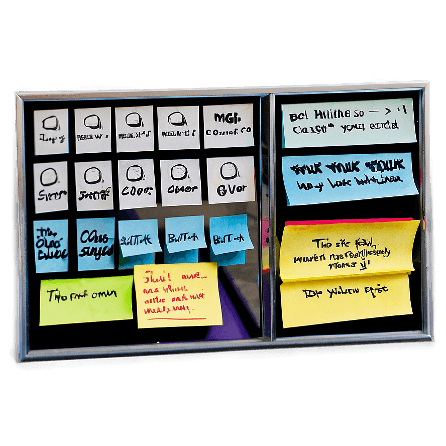 Sticky Notes on Glass PNG 10
