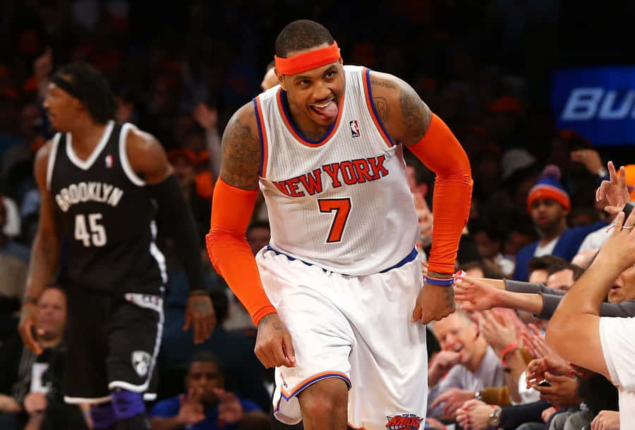 Celebração do Jogador do New York Knicks