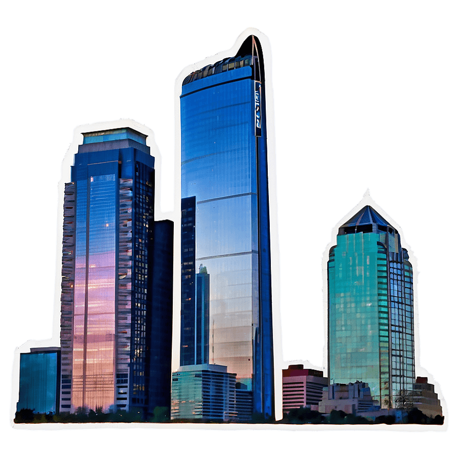 Dallas Skyline Panoramic View PNG 06202024