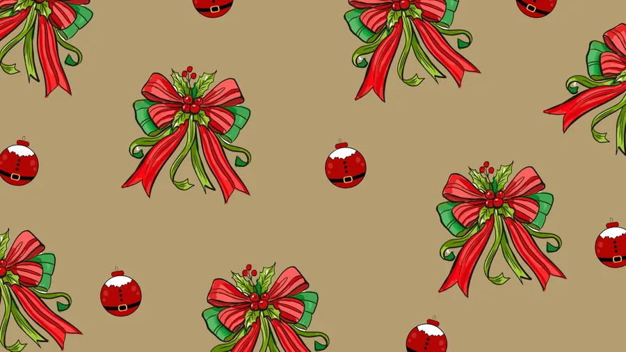 Christmas Bow Pattern