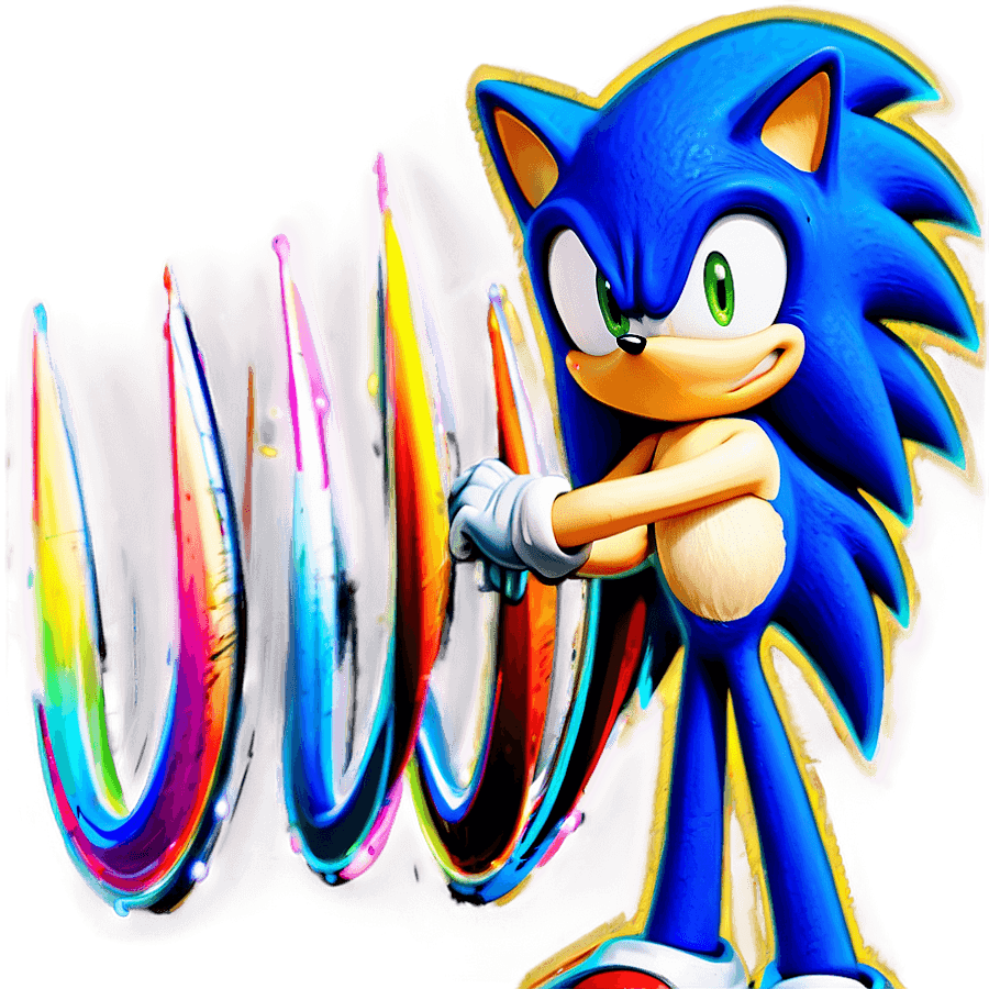 Modern Sonic Head PNG qtj