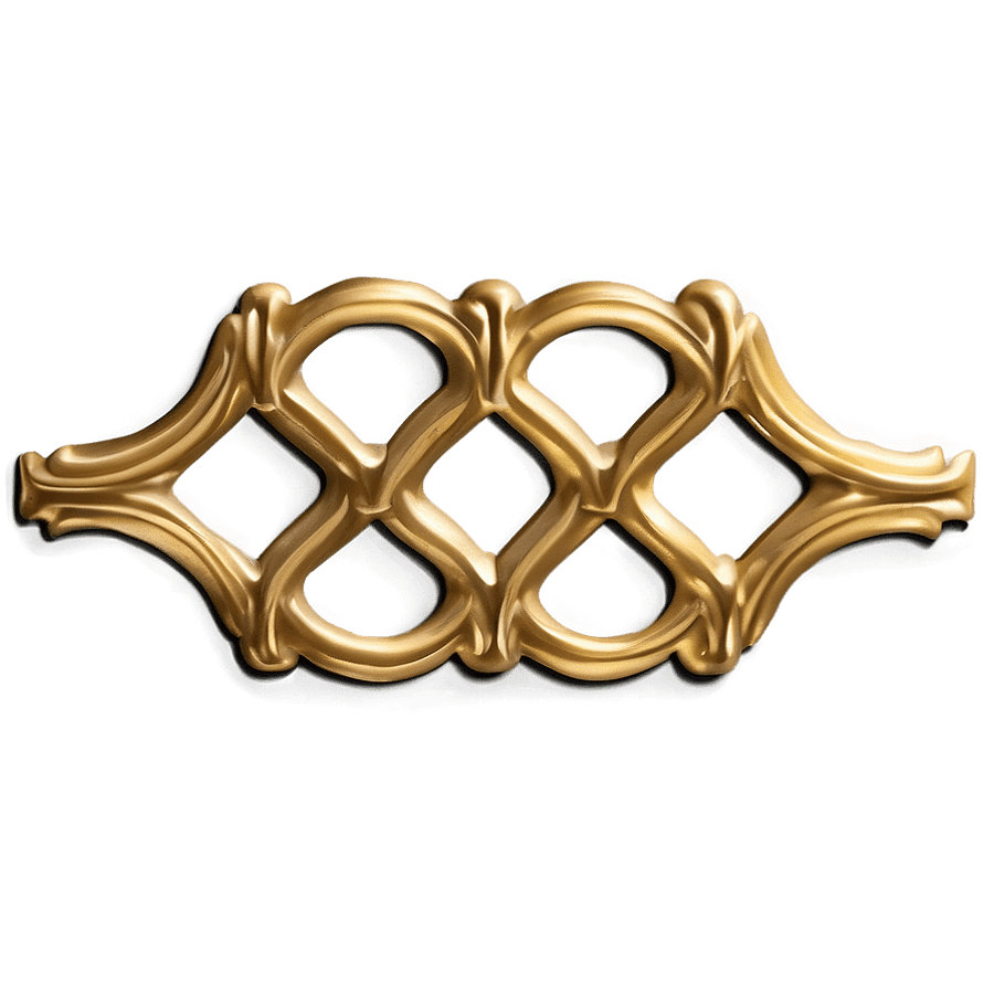 Gold Trim Lattice PNG 06282024
