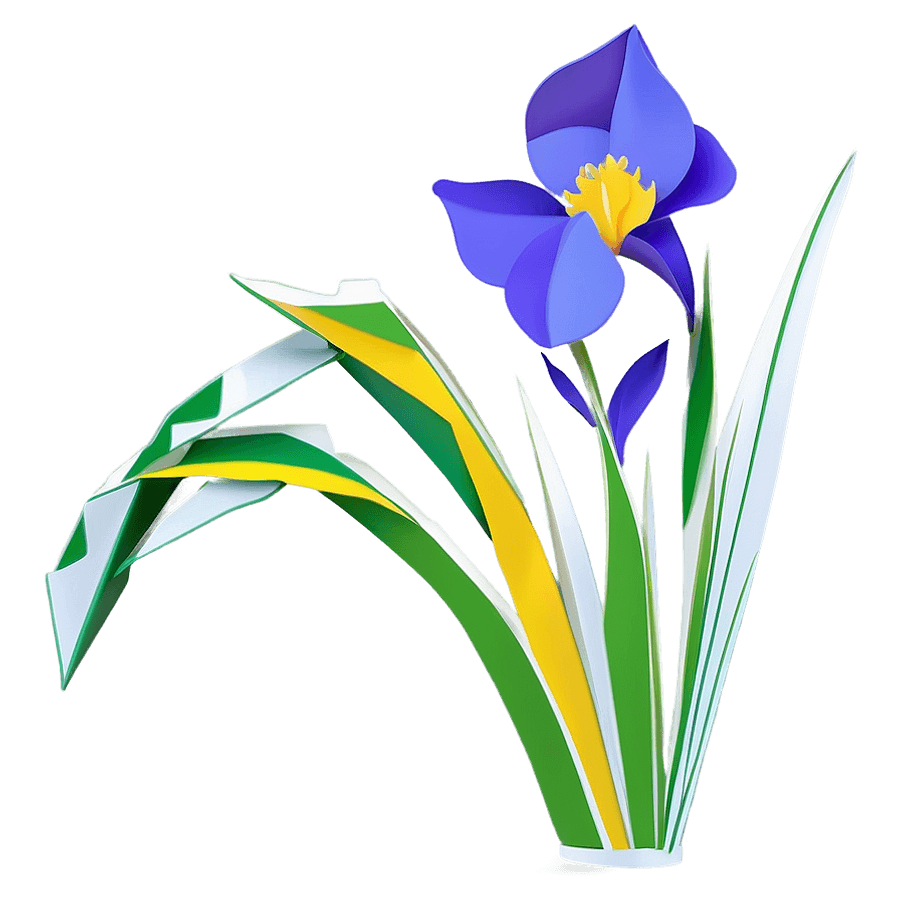 Traditional Iris Paper Folding PNG fte59