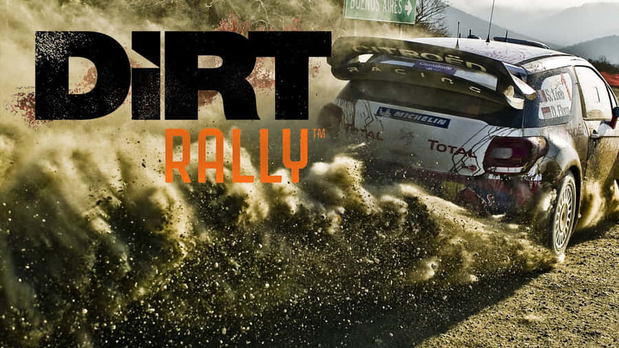 Hyundai Bag Best Dirt Rally Baggrund: Fantastisk grafisk baggrund fra den berømte Hyundai Racing rally