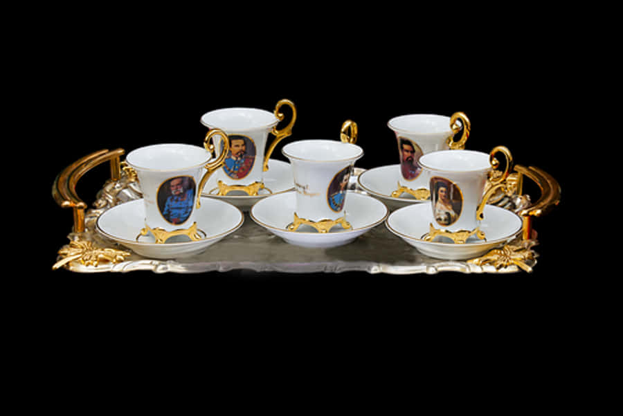 Elegant Tea Setwith Portraits