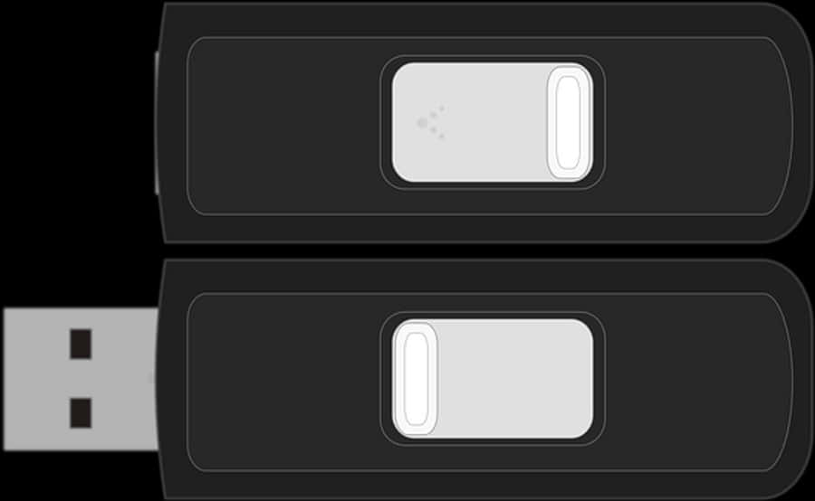U S B Flash Drive Top View
