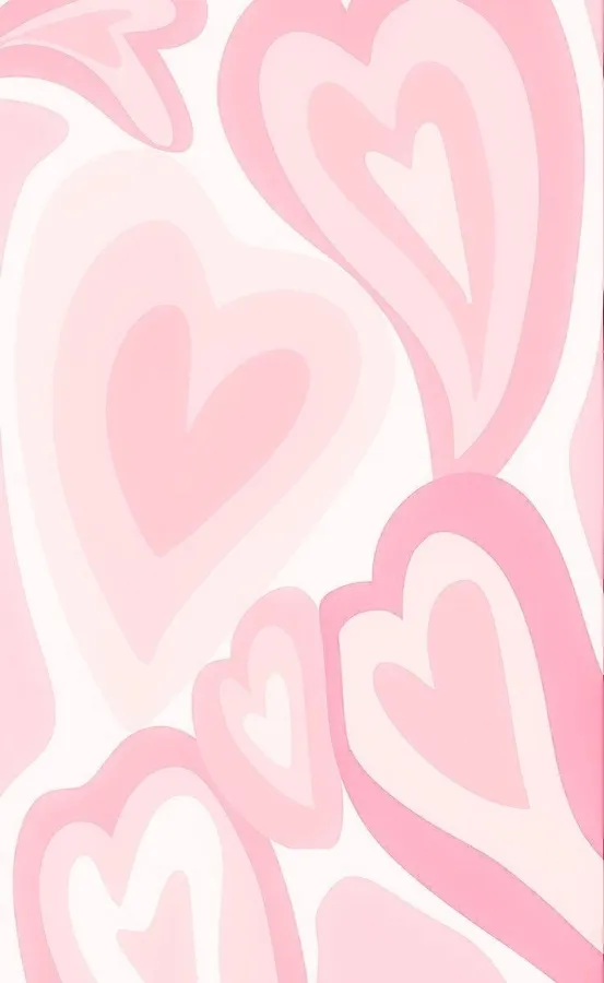 Pink Heart Pattern Aesthetic