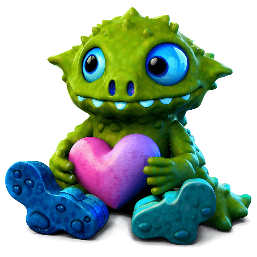Autism Creature with Heart Symbol PNG wic60
