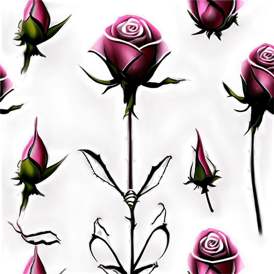 Timeless Rose Pattern PNG gle87