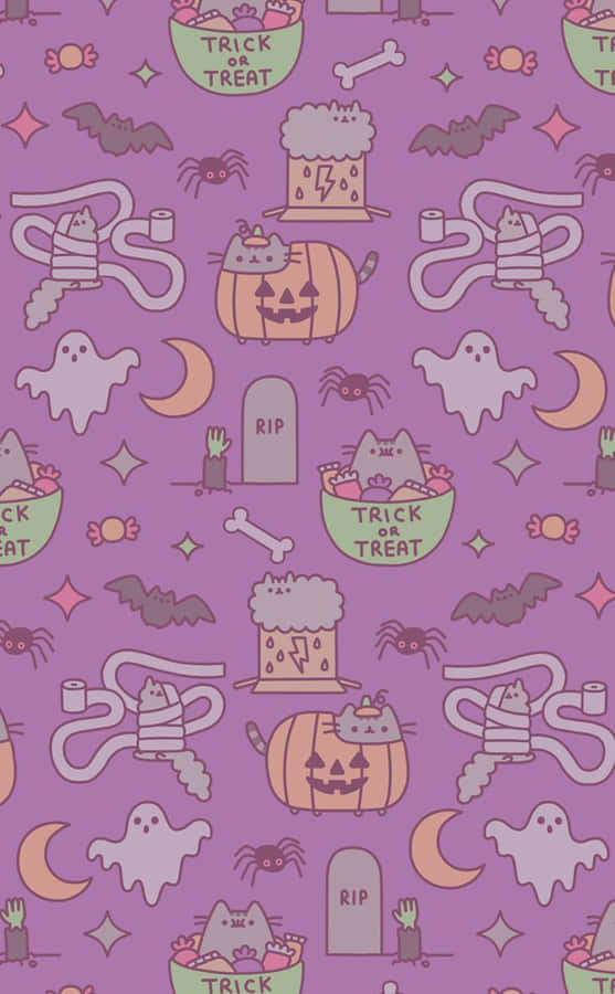 Padrão de Halloween Fofo e Feminino