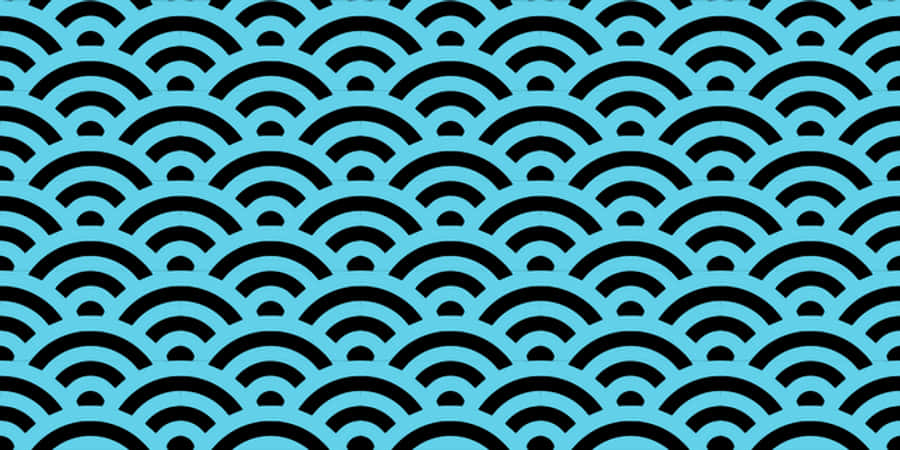 Abstract Blue Wave Pattern