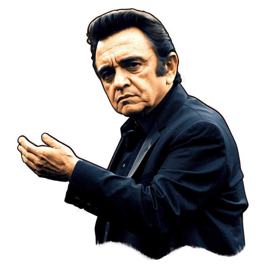 Johnny Cash Sketch PNG ffj