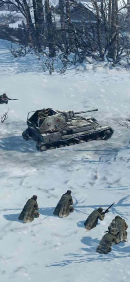 IphoneXs Hintergrund mit Company of Heroes 2 versteckt
