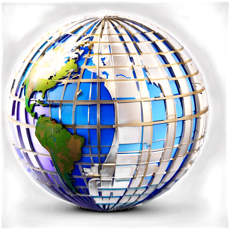 3D Globe Icon PNG shv
