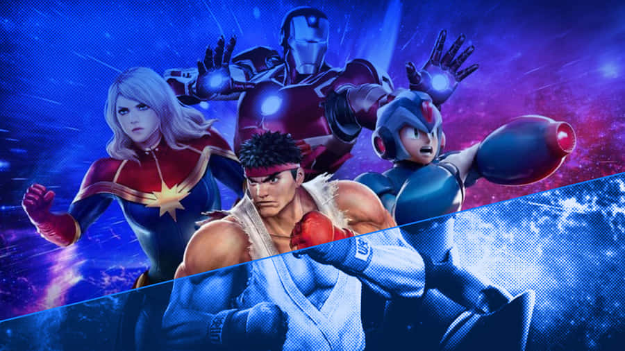 MarvelVs Capcom-karakterer 1920 x 1080 tapet