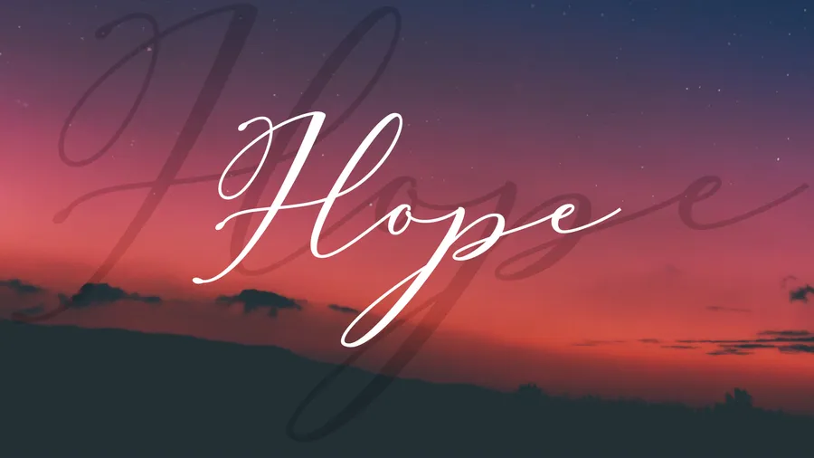 Hope Sunset Background