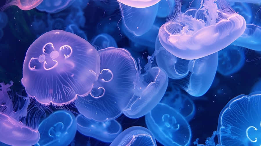 Sciame di Meduse Luna Sott'acqua