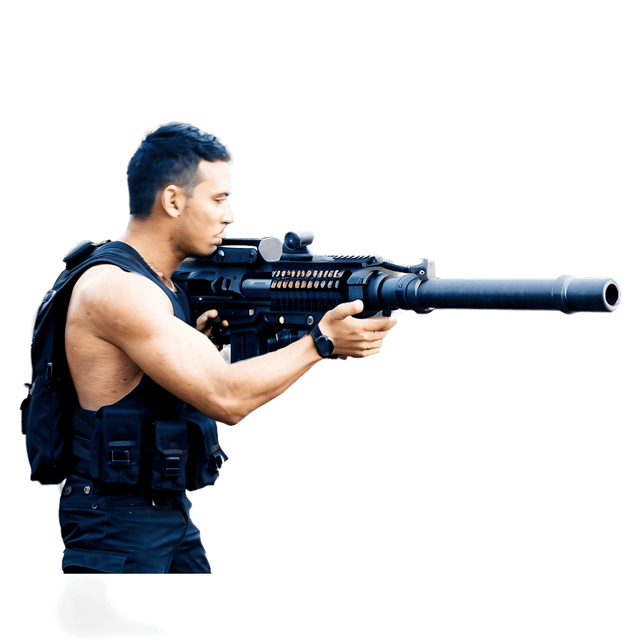 Minigun in Action PNG mbr48
