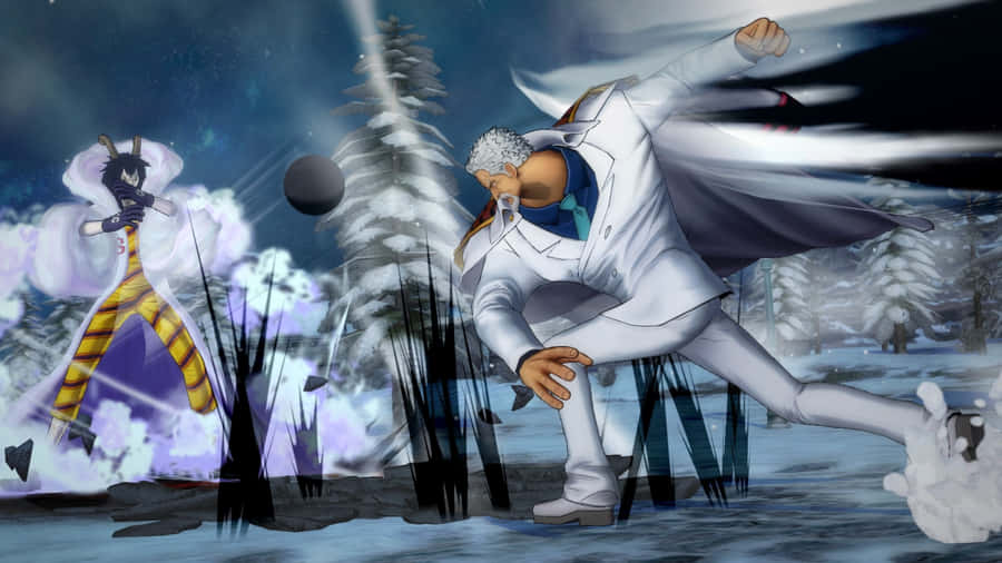 Episk Anime Oppgjør Vinter Bakgrunn