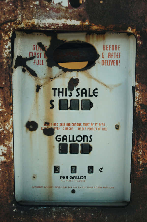 Placa de Gasolina Vintage Enferrujada