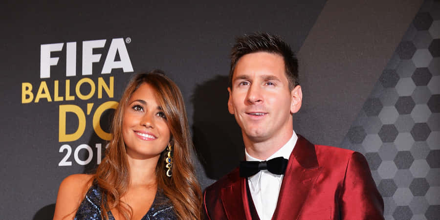 Coppia elegante all'evento F I F A Ballon d'Or