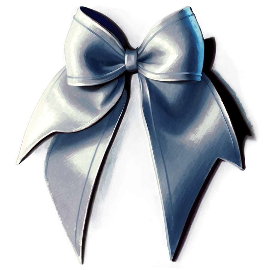 Classic White Bow PNG 05262024