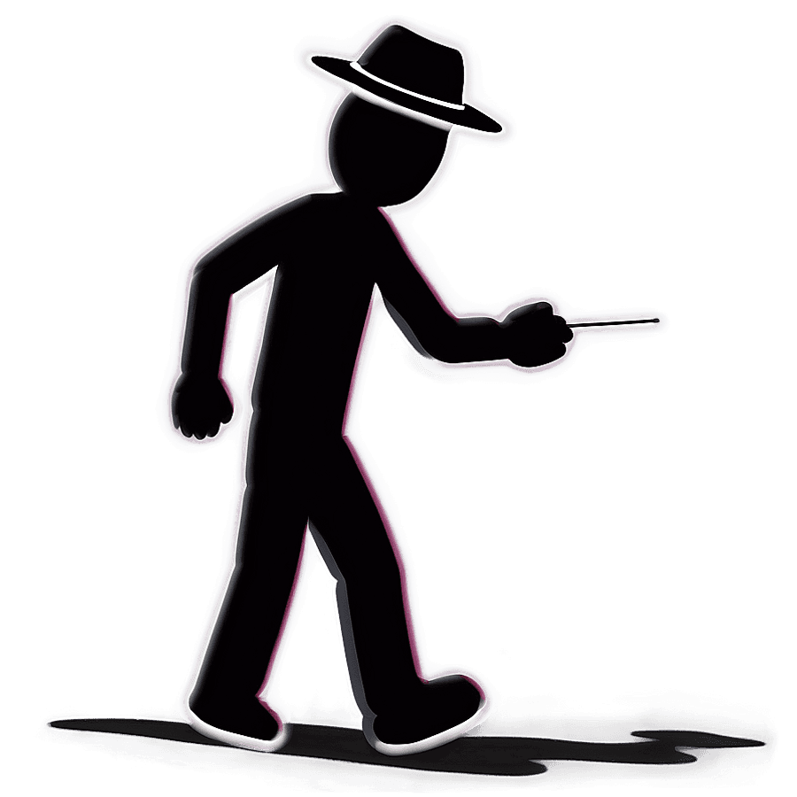 Stick Man with Hat PNG 27