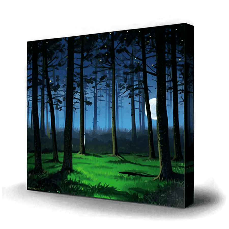 Mysterious Forest Night PNG fig53