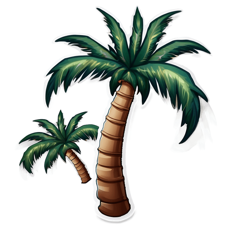 Cartoon Palm Tree Emoji PNG cwl24