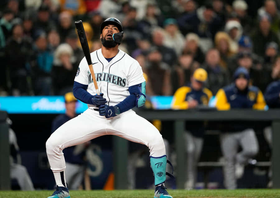Baseballspieler Konzentration während des Spiels