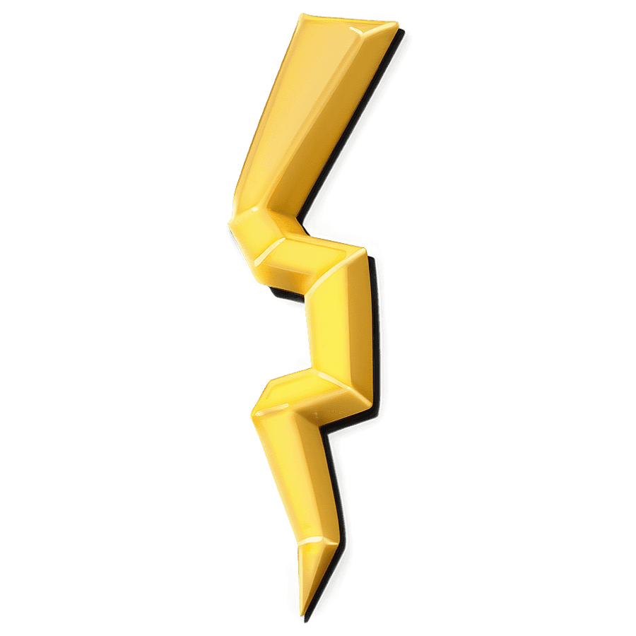 Yellow Lightning Bolt PNG 28