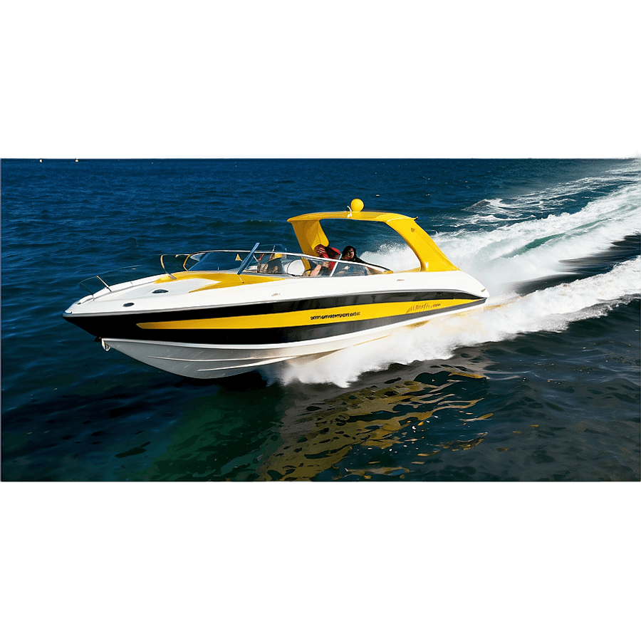 Speed Boat in Action PNG 06282024