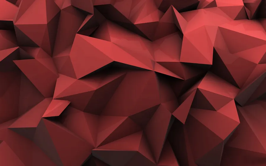3D Red poly design wallpaper