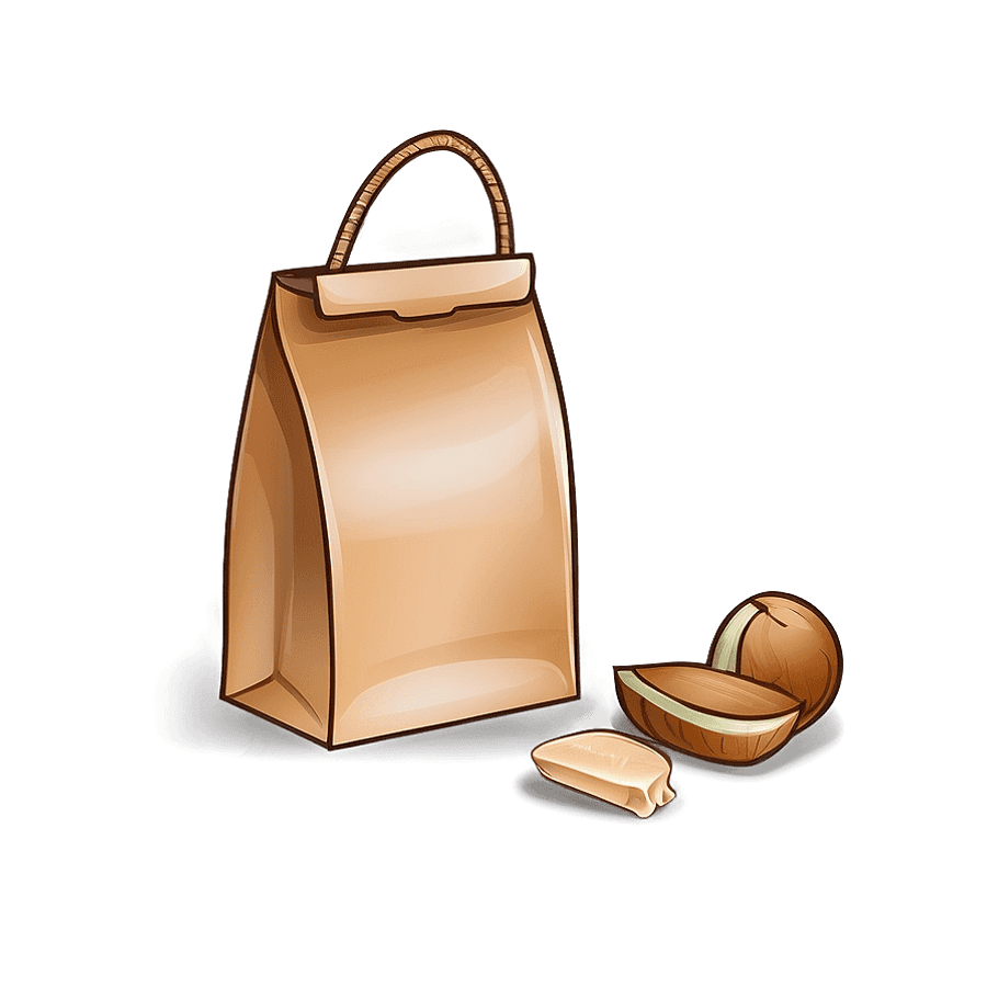 Brown Bag Cartoon PNG 06282024