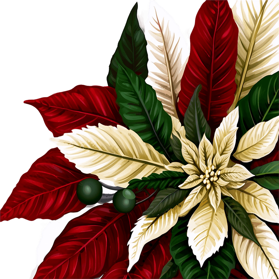 Winter Poinsettia Arrangement PNG hdi