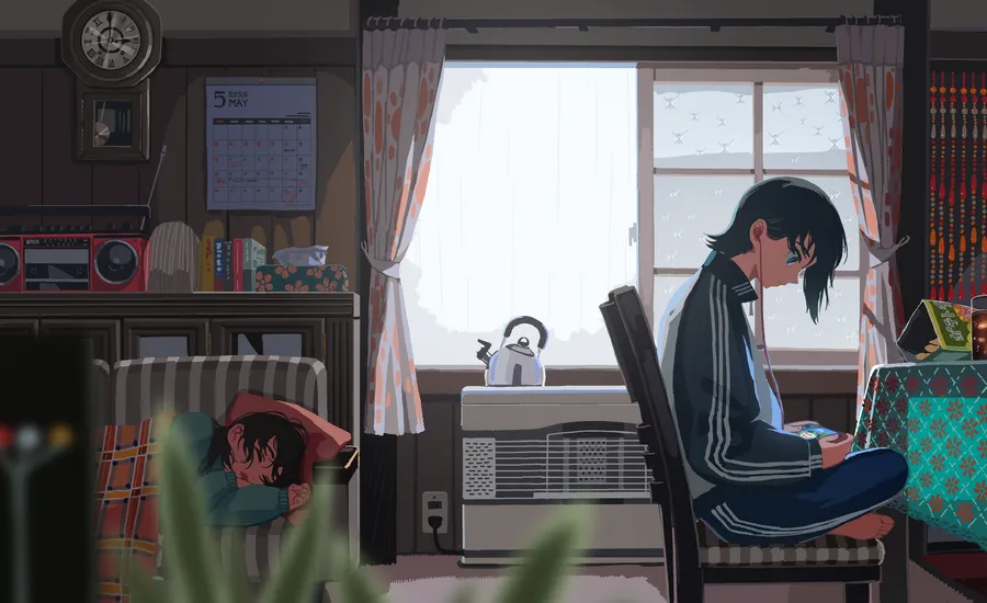Anime Boy Computer
