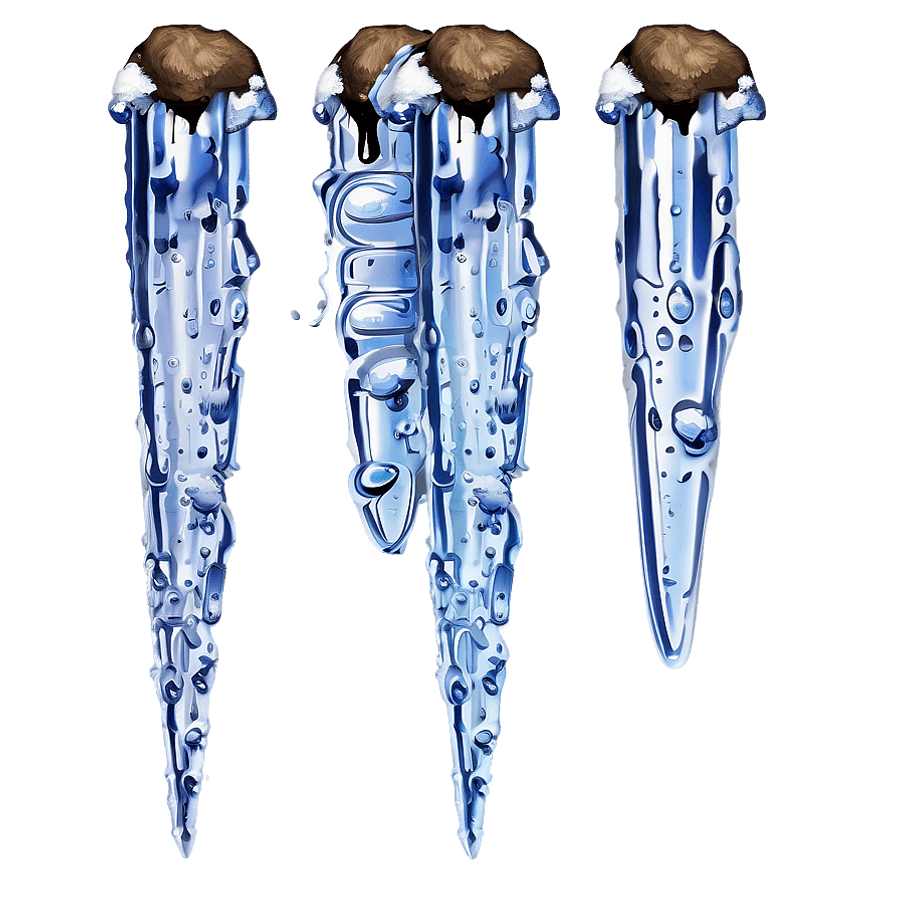 Snow-Capped Icicles PNG 05252024