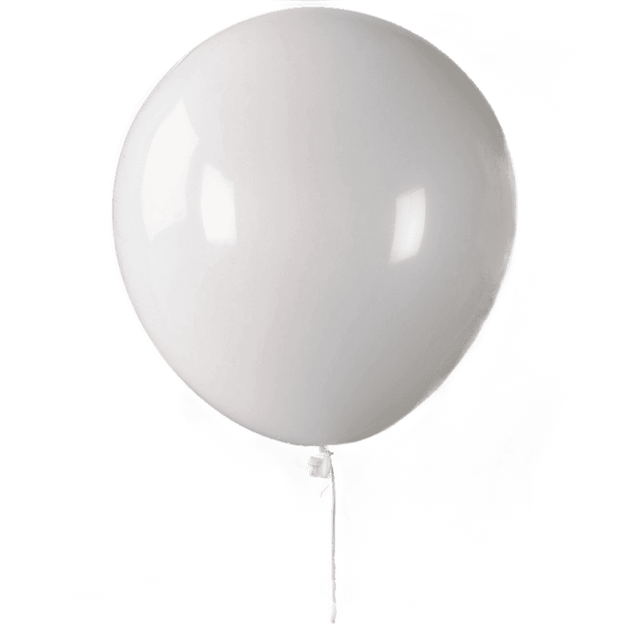 3D White Balloon PNG ehg36