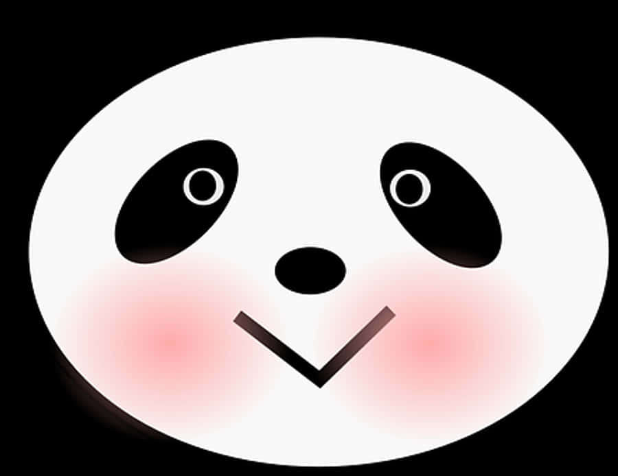 Smiling Cartoon Panda Face