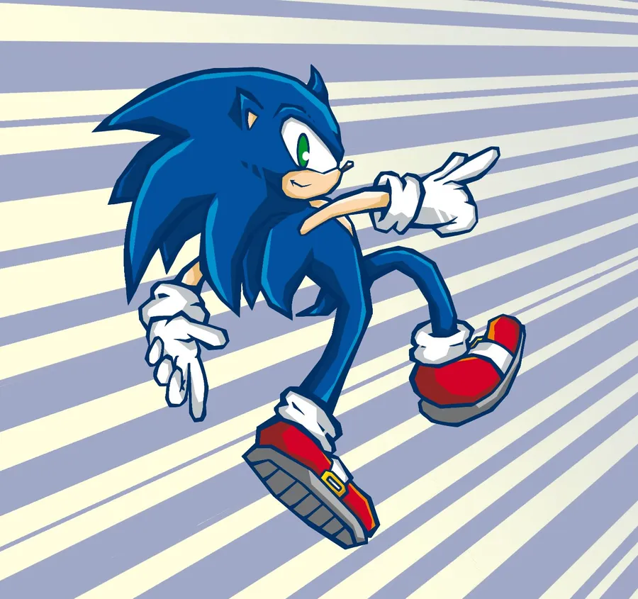 Sonic_ Running_ Striped_ Background
