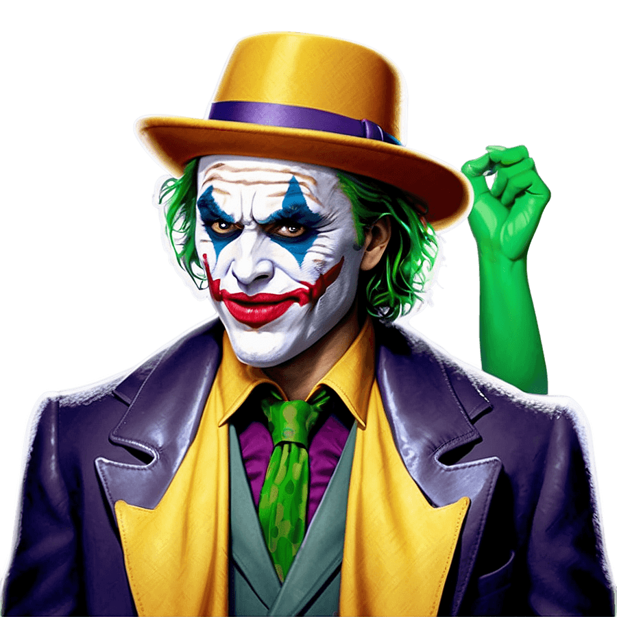 Joker Face with Hat PNG 79