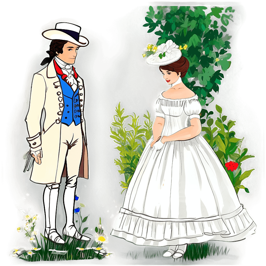 Pride and Prejudice Garden Stroll PNG kec