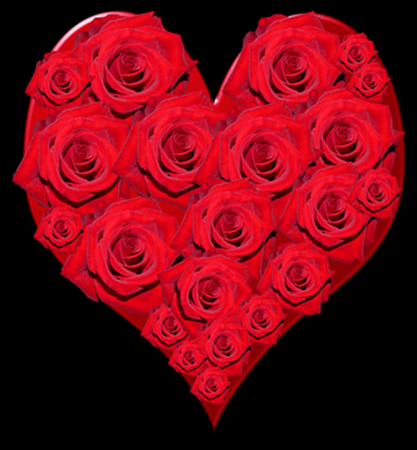 Red Rose Heart Valentines