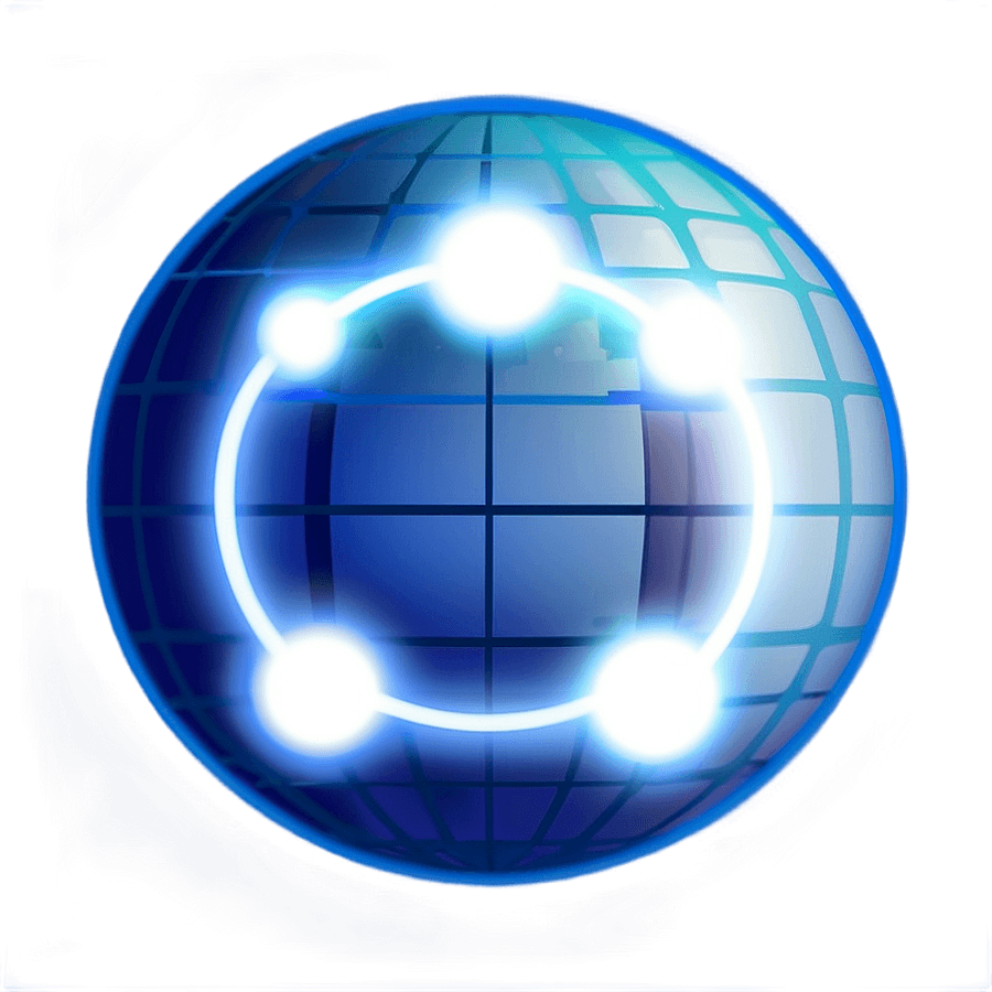 Glowing Globe Icon PNG 05252024