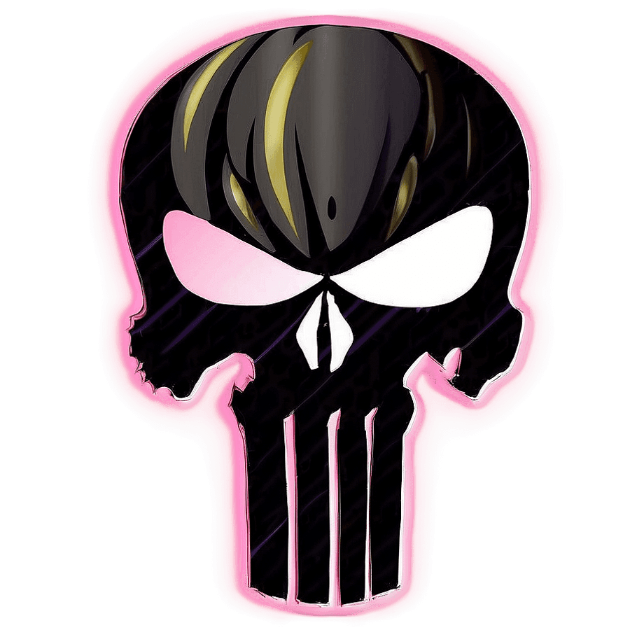 Punisher Skull with Crown PNG ulg96