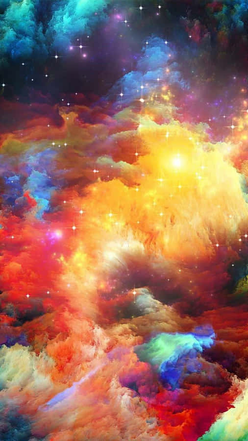 Einekünstlerische Sicht auf eine ferne Galaxie.