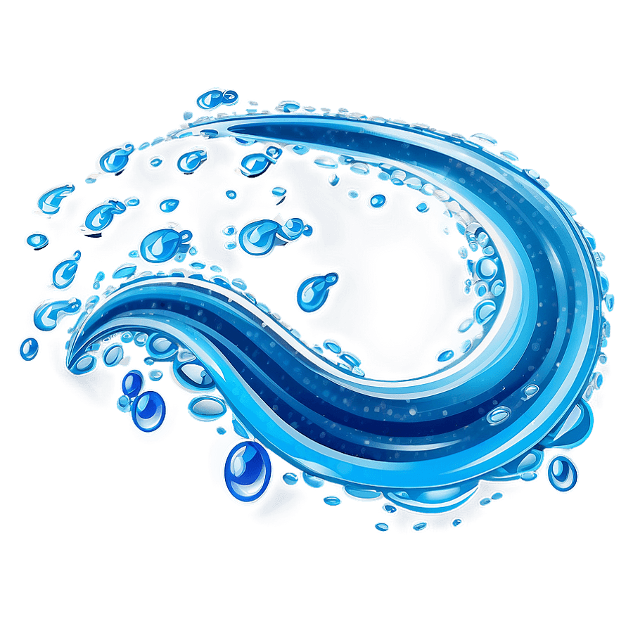 Cartoon Aqua Water Element PNG 06242024