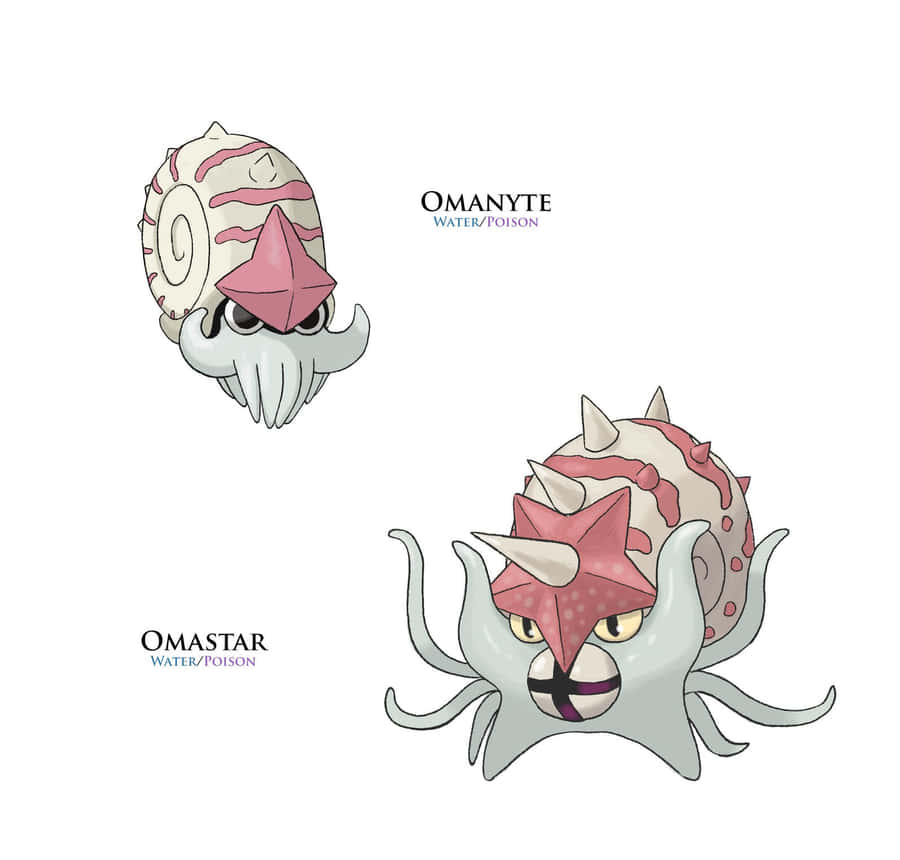 Prehistoric former af Omanyte og Omastar dekorerer denne tapet.